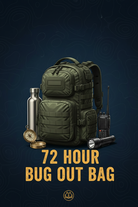 72 Hour Bug Out Bag Cover - Title Repositioned