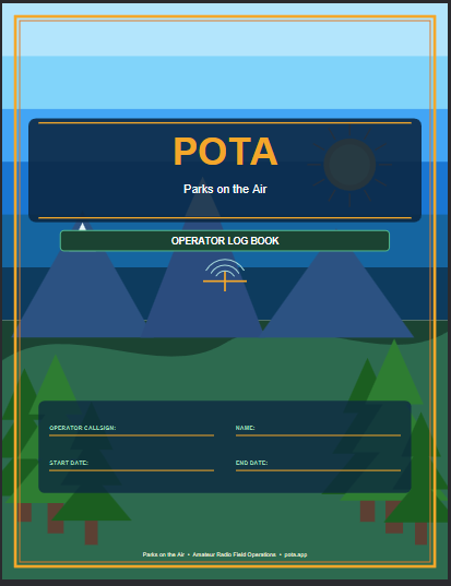 POTA (Parks On The Air) Field Logbook